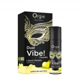 Съедобный жидкий вибратор Dual Vibe! со вкусом лимонного джина с тоником - 15 мл. - ORGIE - купить с доставкой в Архангельске