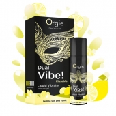 Съедобный жидкий вибратор Dual Vibe! со вкусом лимонного джина с тоником - 15 мл. - ORGIE - купить с доставкой в Архангельске