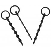 Набор из 3 черных силиконовых уретральных стимуляторов Training Set - Orion - купить с доставкой в Архангельске