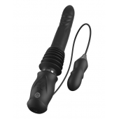 Черный автоматический вибромассажер с вибропулей Ultimate Silicone Thruster - Pipedream - купить с доставкой в Архангельске