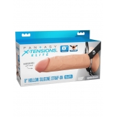 Полый страпон на ремнях 8’’ Hollow Silicone Strap-on - Pipedream - купить с доставкой в Архангельске