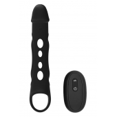 Черная насадка-удлинитель Vibrating Extender With Remote с вибрацией - Dream Toys - в Архангельске купить с доставкой
