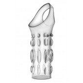 Прозрачная насадка на пенис Stretchy Studded Penis Sleeve Ring - Blush Novelties - в Архангельске купить с доставкой