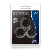 Набор из 3 черных эрекционных колец Black Small Penis Rings - Blush Novelties - в Архангельске купить с доставкой