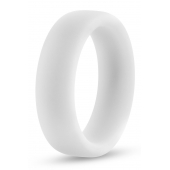Белое люминесцентное эрекционное кольцо Silicone Glo Cock Ring - Blush Novelties - в Архангельске купить с доставкой