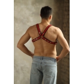 Черно-красная мужская портупея Black-Red - БДСМ Арсенал - купить с доставкой в Архангельске