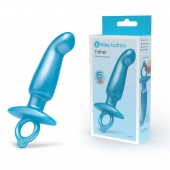 Голубая анальная пробка для массажа простаты Hither Silicone Prostate Plug - 14,3 см. - b-Vibe - в Архангельске купить с доставкой
