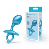 Голубая анальная пробка для массажа простаты Bulb Silicone Prostate Plug - 10,7 см. - b-Vibe - в Архангельске купить с доставкой