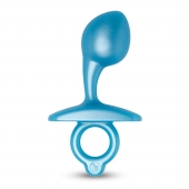 Голубая анальная пробка для массажа простаты Bulb Silicone Prostate Plug - 10,7 см. - b-Vibe - в Архангельске купить с доставкой