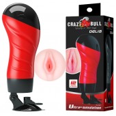 Мастурбатор-вагина Delia с вибрацией и присоской - Baile - в Архангельске купить с доставкой