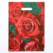 Пакет с цветочным принтом и вырубной ручкой (30х40 см) - Сима-Ленд - купить с доставкой в Архангельске