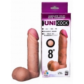 Фаллическая насадка для страпона UNICOCK 8  - 20 см. - LOVETOY (А-Полимер) - купить с доставкой в Архангельске