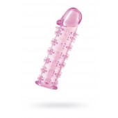 Розовая насадка на пенис с шипами - 12,5 см. - A-toys - в Архангельске купить с доставкой