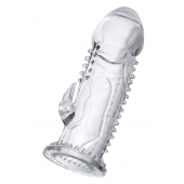 Прозрачная насадка на пенис с шипиками и коготком - 13,5 см. - A-toys - в Архангельске купить с доставкой