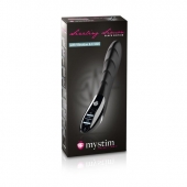 Вибратор с электростимуляцией Sizzling Simon Black Edition - 27 см. - MyStim - купить с доставкой в Архангельске