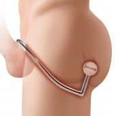 Кольцо на пенис с анальным стимулятором Stainless Steel Anal Hook   Cock Ring - BlueLine - в Архангельске купить с доставкой