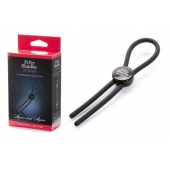Тёмно-серое эрекционное кольцо с зажимом Again and Again Adjustable Cock Ring - Fifty Shades of Grey - в Архангельске купить с доставкой