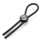 Тёмно-серое эрекционное кольцо с зажимом Again and Again Adjustable Cock Ring - Fifty Shades of Grey - в Архангельске купить с доставкой