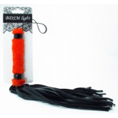 Нежная плеть с красным мехом BDSM Light - 43 см. - БДСМ Арсенал - купить с доставкой в Архангельске