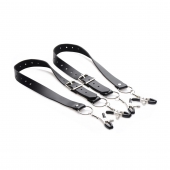 Ремни с зажимами для половых губ Spread Labia Spreader Straps with Clamps - XR Brands - купить с доставкой в Архангельске