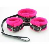 Набор с розовым мехом BDSM Light - БДСМ Арсенал - купить с доставкой в Архангельске