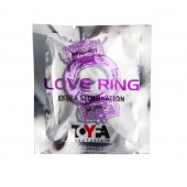 Фиолетовое виброкольцо с двумя вибропульками - Toyfa Basic - в Архангельске купить с доставкой