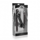 Черный кляп в форме косточки Hound Adjustable Dog Bone Gag - XR Brands - купить с доставкой в Архангельске