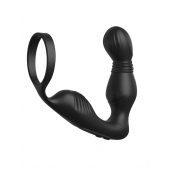 Черный вибростимулятор простаты с эрекционным кольцом Ass-Gasm Pro P-Spot Milker - Pipedream - в Архангельске купить с доставкой