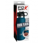 Смуглый мастурбатор-вагина в синей колбе F*ck Flask - Pipedream - в Архангельске купить с доставкой