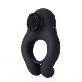 Черное эрекционное кольцо Abe с пультом ДУ - BeYourLover - в Архангельске купить с доставкой
