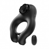 Черное эрекционное кольцо Abe с пультом ДУ - BeYourLover - в Архангельске купить с доставкой