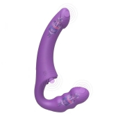 Фиолетовый безремневой страпон Straples Strap-On Dildo - Erokay - купить с доставкой в Архангельске