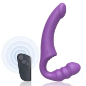 Фиолетовый безремневой страпон Straples Strap-On Dildo - Erokay - купить с доставкой в Архангельске