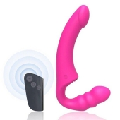 Розовый безремневой страпон Straples Strap-On Dildo - Erokay - купить с доставкой в Архангельске