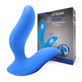 Синий вибромассажер простаты 3,5’’ Curve P-spot Massager - 12 см. - Erokay - в Архангельске купить с доставкой