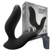 Черный вибромассажер простаты 3,5’’ Remote Control Curve P-spot Massager - 12 см. - Erokay - в Архангельске купить с доставкой