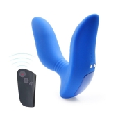 Синий вибромассажер простаты 3,5’’ Remote Control Curve P-spot Massager - 12 см. - Erokay - в Архангельске купить с доставкой