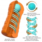 Оранжевый мастурбатор Victoria - Baile - в Архангельске купить с доставкой