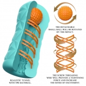 Аквамариновый мастурбатор Victoria - Baile - в Архангельске купить с доставкой