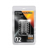 Прозрачная насадка на пенис с шишечками STAY HARD COCK SLEEVE 02 CLEAR - Blush Novelties - в Архангельске купить с доставкой