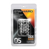 Прозрачная насадка с капельками STAY HARD COCK SLEEVE 05 CLEAR - Blush Novelties - в Архангельске купить с доставкой