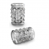 Прозрачная насадка с капельками STAY HARD COCK SLEEVE 05 CLEAR - Blush Novelties - в Архангельске купить с доставкой