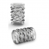 Прозрачная насадка с объёмными чёрточками STAY HARD COCK SLEEVE 06 CLEAR - Blush Novelties - в Архангельске купить с доставкой