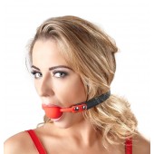 Силиконовый кляп-шар на чёрных ремешках Red Gag silicone - Orion - купить с доставкой в Архангельске