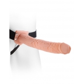 Фаллопротез телесного цвета Hollow Strap-On - 29 см. - Pipedream - купить с доставкой в Архангельске