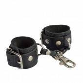 Черный кожаный брелок в виде наручников - Sitabella - купить с доставкой в Архангельске