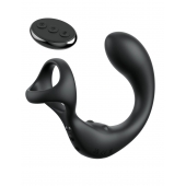 Черный стимулятор простаты с кольцом Ass-gasm Taint-alizer - Pipedream - в Архангельске купить с доставкой