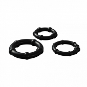 Набор из 3 черных эрекционных колец Babooom Ring Set - Adrien Lastic - в Архангельске купить с доставкой