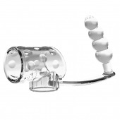 Прозрачная насадка на пенис и мошонку с анальным стимулятором Rilley - Baile - в Архангельске купить с доставкой