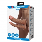 Реалистичная полая насадка на член для двойного проникновения Yairon - 17,5 см. - Baile - купить с доставкой в Архангельске
